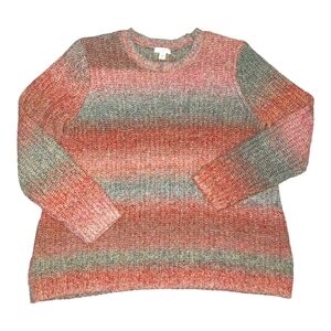 J. JILL women’s‎ COLORFUL STRIPED knit sweater SIZE M Petite